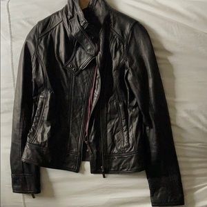 Calvin Klein black leather jacket